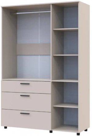 Шафа для одягу Doros Торн Кашемір 3 ДСП/3Ш (штанга) 135х51.6х200 (DRS-012061) Шафа для одягу Doros Торн Кашемір 3 ДСП/3Ш (штанга) 135х51.6х200 (DRS-012061)