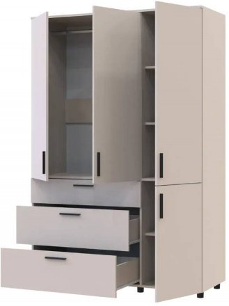 Шафа для одягу Doros Торн Кашемір 3 ДСП/3Ш (штанга) 135х51.6х200 (DRS-012061) Шафа для одягу Doros Торн Кашемір 3 ДСП/3Ш (штанга) 135х51.6х200 (DRS-012061)