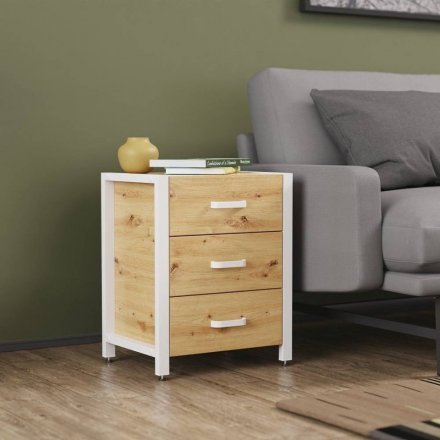 Тумба універсальна Ferrum-decor Вів'єн 3 50x41x40 білий ДСП Дуб Сан-Марино 16мм (FRD-104192)