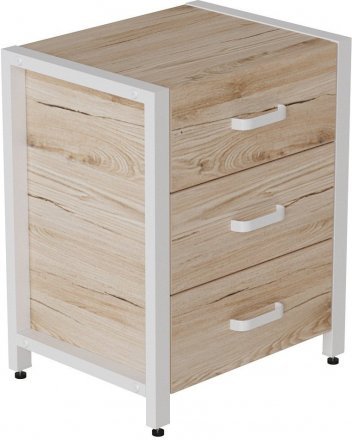 Тумба універсальна Ferrum-decor Вів'єн 3 50x41x40 білий ДСП Дуб Сан-Марино 16мм (FRD-104192)