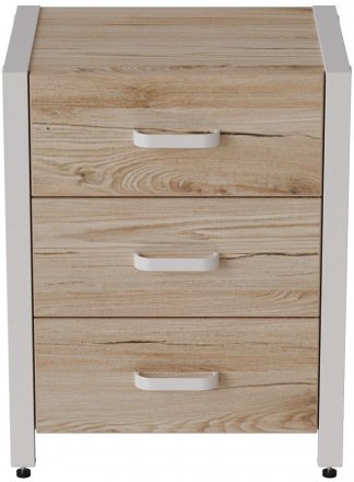Тумба універсальна Ferrum-decor Вів'єн 3 50x41x40 білий ДСП Дуб Сан-Марино 16мм (FRD-104192)