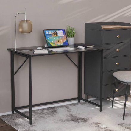 Розкладний стіл Моріс Ferrum-decor 750x1000x600 Чорний метал ДСП Сосна Кембра 16 мм (FRD-104671)