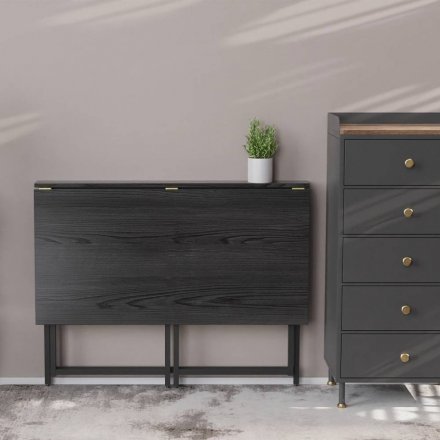 Розкладний стіл Моріс Ferrum-decor 750x1000x600 Чорний метал ДСП Сосна Кембра 16 мм (FRD-104671)