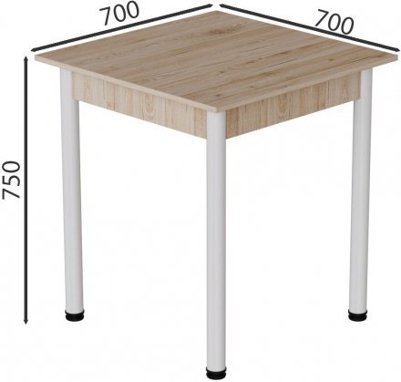 Стіл кухонний Ferrum-decor Агата 75x70x70 Білий ДСП Сан-Марино 16мм (FRD-105633) Стіл кухонний Ferrum-decor Агата 75x70x70 Білий ДСП Сан-Марино 16мм (FRD-105633)