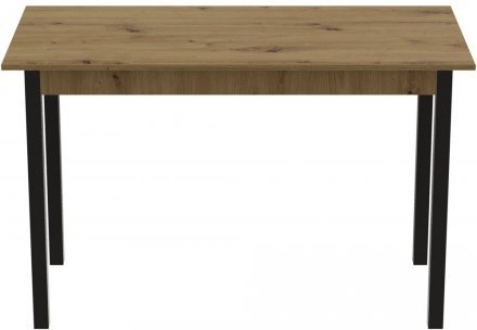 Стіл кухонний Ferrum-decor Маріо 75x120x70 Чорний ДСП Дуб Артизан 16мм (FRD-105733)