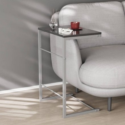 Столик приставний Террі Ferrum-decor 650x440x330 Сірий метал ДСП Сосна Кембра 16 мм (FRD-104664)