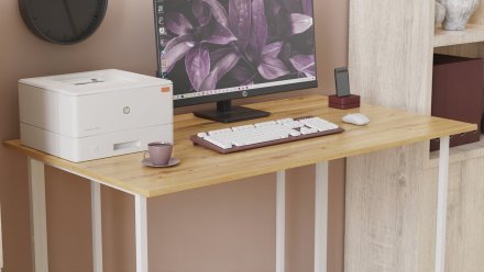 Комп'ютерний стіл Ferrum-decor Ханна 75x140x70 білий ДСП Дуб Артізан 32мм (FRD-106230)