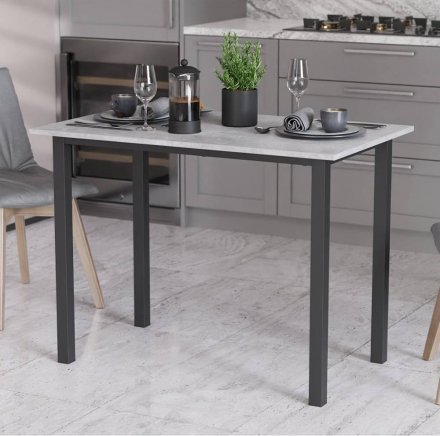 Стіл універсальний Knap Ferrum-decor 750x1400x700 Чорний метал ДСП Бетон 16 мм (FRD-106384)