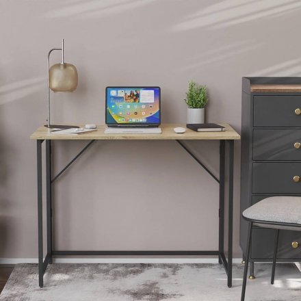 Стіл розкладний Моріс Ferrum-decor 750x1000x600 Чорний метал ДСП Дуб Сонома 16 мм (FRD-104672) Стіл розкладний Моріс Ferrum-decor 750x1000x600 Чорний метал ДСП Дуб Сонома 16 мм (FRD-104672)