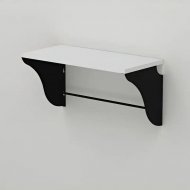 Настінна полиця Ferrum-decor Комфі 260x600x240 метал Чорний ДСП Біле 16 мм (FRD-102737)