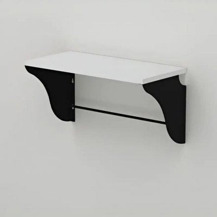 Настінна полиця Ferrum-decor Комфі 260x600x240 метал Чорний ДСП Біле 16 мм (FRD-102737) Настінна полиця Ferrum-decor Комфі 260x600x240 метал Чорний ДСП Біле 16 мм (FRD-102737)