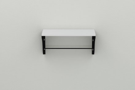 Настінна полиця Ferrum-decor Комфі 260x600x240 метал Чорний ДСП Біле 16 мм (FRD-102737) Настінна полиця Ferrum-decor Комфі 260x600x240 метал Чорний ДСП Біле 16 мм (FRD-102737)