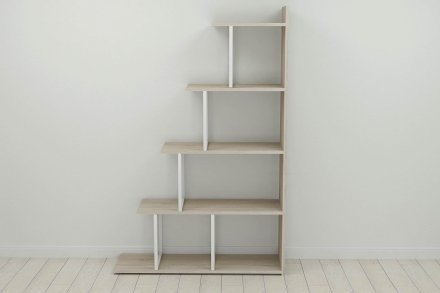 Етажерка Ferrum-decor Стелла 1600x1020x300 Білий метал ДСП Дуб Сонома (FRD-103469) Етажерка Ferrum-decor Стелла 1600x1020x300 Білий метал ДСП Дуб Сонома (FRD-103469)