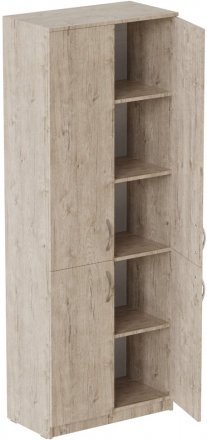 Шафа Анжело Ferrum-decor на 5 полиць із 4 дверима 1900x700x380 ДСП Дуб Сан-Марино 16 мм (FRD-105038)