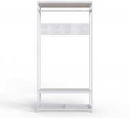 Вішалка модульна підлогова Ferrum-decor Треліс 15 180x90x38 білий ДСП Біле 16мм (FRD-104367)