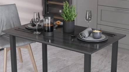 Стіл універсальний Knap Ferrum-decor 750x1400x700 Чорний метал ДСП Сосна Кембра 16 мм (FRD-106385)