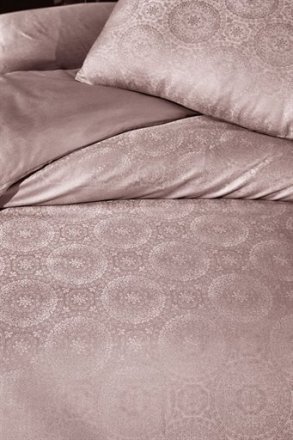 Постільний комплект 200х220 см Deluxe Jacquard Sateen Valeria капучіно