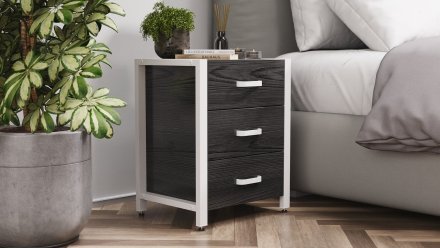 Тумба універсальна Ferrum-decor Вів'єн 3 50x41x40 білий ДСП Сосна Кембра 16мм (FRD-104195)