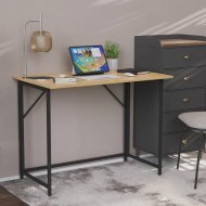 Стіл розкладний Моріс Ferrum-decor 750x1000x600 Чорний метал ДСП Дуб Артизан 16 мм (FRD-104674)