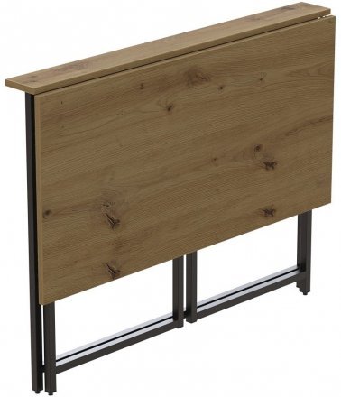 Стіл розкладний Моріс Ferrum-decor 750x1000x600 Чорний метал ДСП Дуб Артизан 16 мм (FRD-104674)