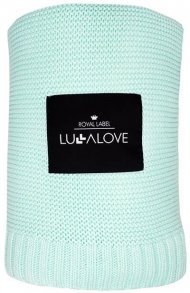Бамбуковий плетений плед Classic 80х100 см Delicious Mint lullalove-0393