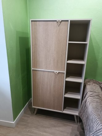 Стелаж Perfect Home Форест / Forest RG80 2-дверний Беж пісочний/ялиця сканді (PFH-091480) Стелаж Perfect Home Форест / Forest RG80 2-дверний Беж пісочний/ялиця сканді (PFH-091480)