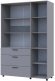 Шафа для одягу Doros Торн Сірий 3 ДСП/3Ш (полиці) 135х51.6х200 (DRS-012064)