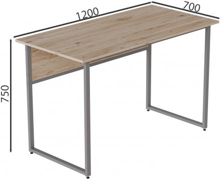 Комп'ютерний стіл Ferrum-decor Коді 75x120x70 сірий ДСП Дуб Сан-Марино 16мм (FRD-101694)