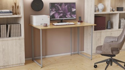 Комп'ютерний стіл Ferrum-decor Ханна 75x140x70 сірий ДСП Дуб Артизан 32мм (FRD-106232)