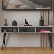 Тумба під телевізор Кентук Ferrum-decor 45x139x38 Чорний метал ДСП Бетон 16 мм (FRD-106727) Тумба під телевізор Кентук Ferrum-decor 45x139x38 Чорний метал ДСП Бетон 16 мм (FRD-106727)