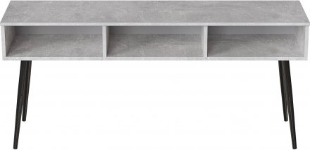 Тумба під телевізор Кентук Ferrum-decor 45x139x38 Чорний метал ДСП Бетон 16 мм (FRD-106727)