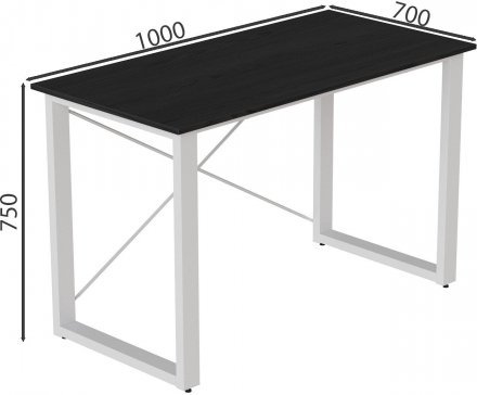 Письмовий стіл Ferrum-decor Драйв 750x1000x700 Білий метал ДСП Сосна Кембра 32 мм (FRD-103375)