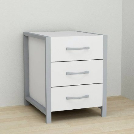 Тумба універсальна Ferrum-decor Вів'єн 3 50x41x40 сірий ДСП Біле 16мм (FRD-104196)