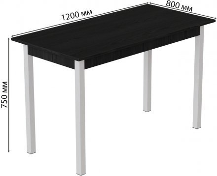 Стіл кухонний Ferrum-decor Маріо 75x120x80 Білий ДСП Сосна Кембра 16мм (FRD-105736)