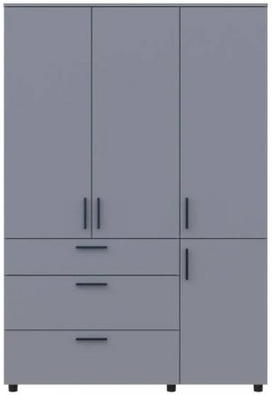 Шафа для одягу Doros Торн Сірий 3 ДСП/3Ш (штанга) 135х51.6х200 (DRS-012065) Шафа для одягу Doros Торн Сірий 3 ДСП/3Ш (штанга) 135х51.6х200 (DRS-012065)