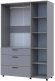 Шафа для одягу Doros Торн Сірий 3 ДСП/3Ш (штанга) 135х51.6х200 (DRS-012065) Шафа для одягу Doros Торн Сірий 3 ДСП/3Ш (штанга) 135х51.6х200 (DRS-012065)