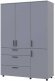 Шафа для одягу Doros Торн Сірий 3 ДСП/3Ш (штанга) 135х51.6х200 (DRS-012065) Шафа для одягу Doros Торн Сірий 3 ДСП/3Ш (штанга) 135х51.6х200 (DRS-012065)