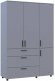 Шафа для одягу Doros Торн Сірий 3 ДСП/3Ш (штанга) 135х51.6х200 (DRS-012065) Шафа для одягу Doros Торн Сірий 3 ДСП/3Ш (штанга) 135х51.6х200 (DRS-012065)