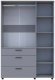 Шафа для одягу Doros Торн Сірий 3 ДСП/3Ш (штанга) 135х51.6х200 (DRS-012065) Шафа для одягу Doros Торн Сірий 3 ДСП/3Ш (штанга) 135х51.6х200 (DRS-012065)