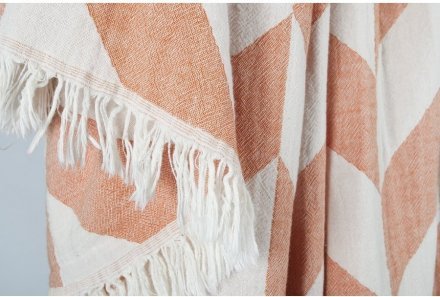 Плед-накидка Fishbone Throw Orange 130х180 см 2000022193061